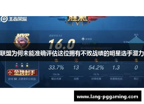 联盟为何未能准确评估这位拥有不败战绩的明星选手潜力