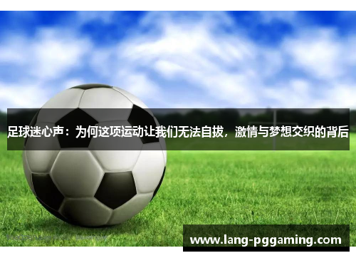 足球迷心声：为何这项运动让我们无法自拔，激情与梦想交织的背后